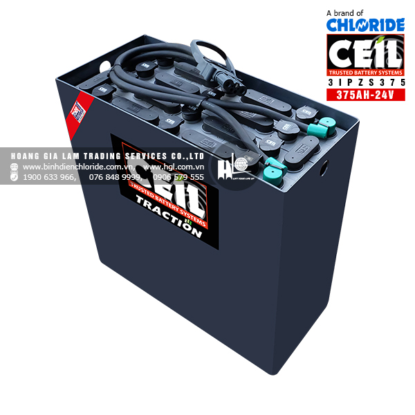 Bình điện xe nâng CEIL (Chloride) 24V - 375Ah 3IPZS375