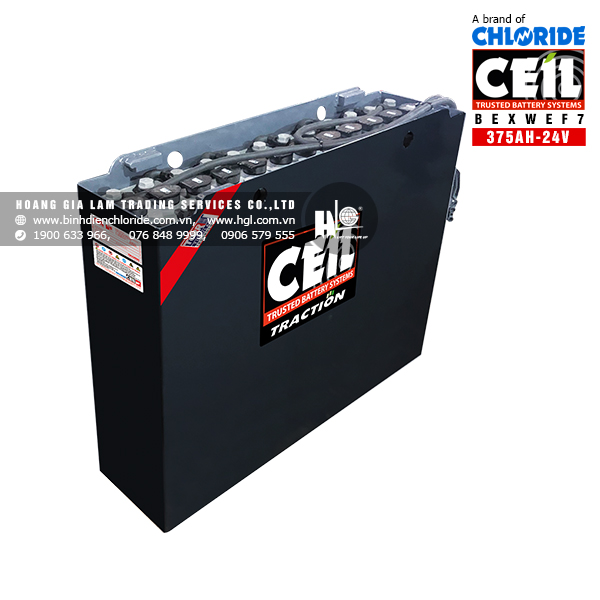 Bình điện xe nâng CEIL (Chloride) 24V - 375Ah BEXWEF7