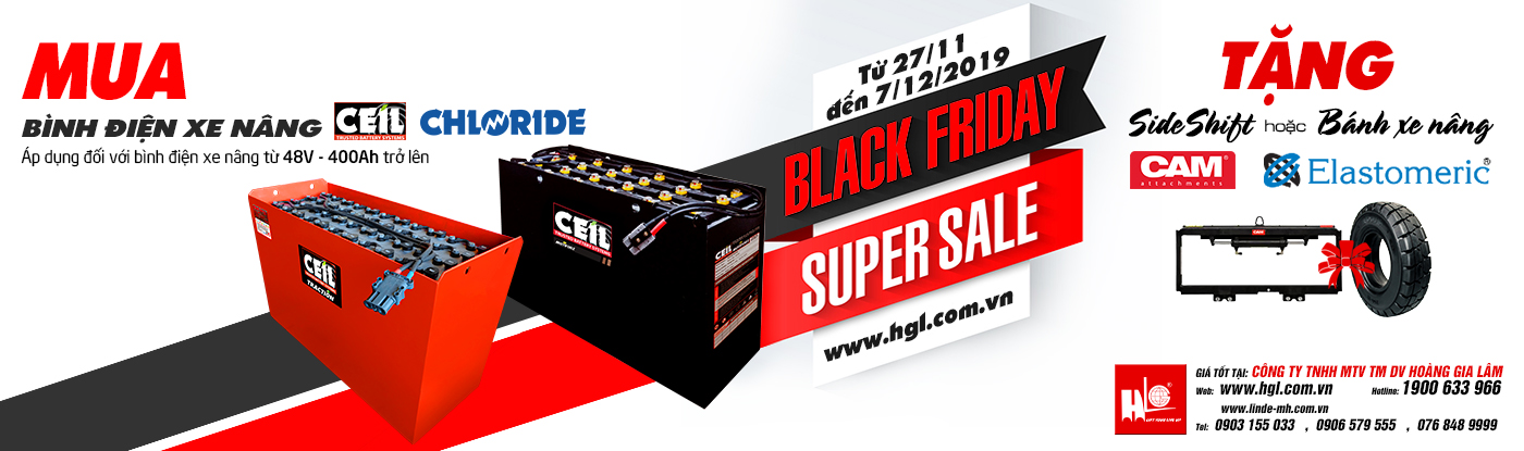 Black Friday 2019-Tặng Sideshift khi mua bình điện CHLORIDE