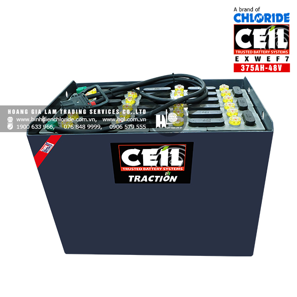 Bình điện xe nâng CEIL (Chloride) 48V - 375Ah EXWEF7